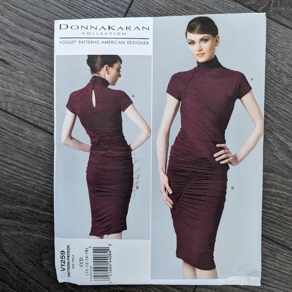 Vogue V1259 Sewing Pattern Donna Karan Top and Skirt Size 10-12-14-16 - Picture 6 of 8